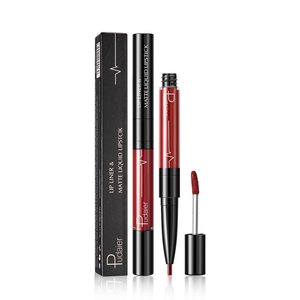 2 en 1 Matte Lipstick Lip Liner 16 couleurs Waterproof Lipsticks Pen Long Lasting Lips Pencil