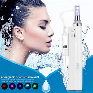 2 en 1 Mésothérapie Meso Gun Derma Pen MicroNeedle Thérapie Injecteur d'eau sous vide Timbre Anti-âge Soins de la peau du visage Machine de beauté DHL Ixmsl