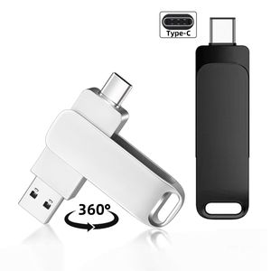 Drive flash USB 2-en-1 128 Go 3.0 OTG Type C Drive Pen 256 Go 64 Go 512 Go Metal USB C Pendrive Phone ordinateur