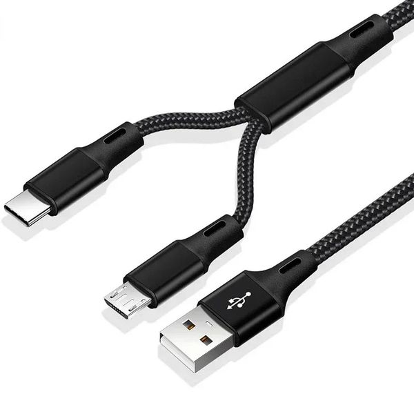 2 IN 1 Micro USB câble de type C