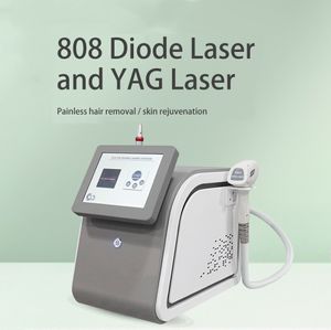 Épilateur laser à diode multifonction 2 en 1, pigment de tatouage Nd Yag, élimine les sourcils, eye-liners, raffermissement de la peau, équipement de raffermissement du visage pour tous les types de peau