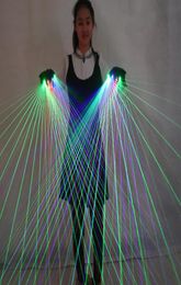 2 en 1 gants laser RVB multilignes avec 2 verts 1 rouge 1 laser bleu flash doigt led robot costume de robe lumineuse barre de toile de fête 3303810