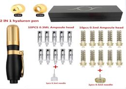 2 In 1 nieuwe hogedruk hyaluronische pen 2 in 1 hyaluron pen voor tattoo tip hyaluron pistool 03ml 05 ml hoofd Q05084555902