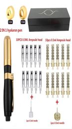 2 In 1 nieuwe hogedruk hyaluronische pen 2 in 1 hyaluron pen voor tattoo tip hyaluron pistool 03ml 05 ml hoofd Q05088664142