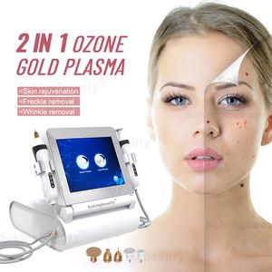 Machine de beauté 2 en 1 à l'ozone et au plasma doré, stylo à plasma froid, lifting du visage pour l'acné, les taches de rousseur, les cicatrices, l'élimination des rides, le lifting des sourcils