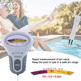 2 po en 1 pH METTERIER CHLORINE TESTER P-102 PH TESTER CHLOINE DÉPIRON DE TEST DE QUALITÉ DE L'EAU CL2 MESURATION POUR L'Aquarium de la piscine