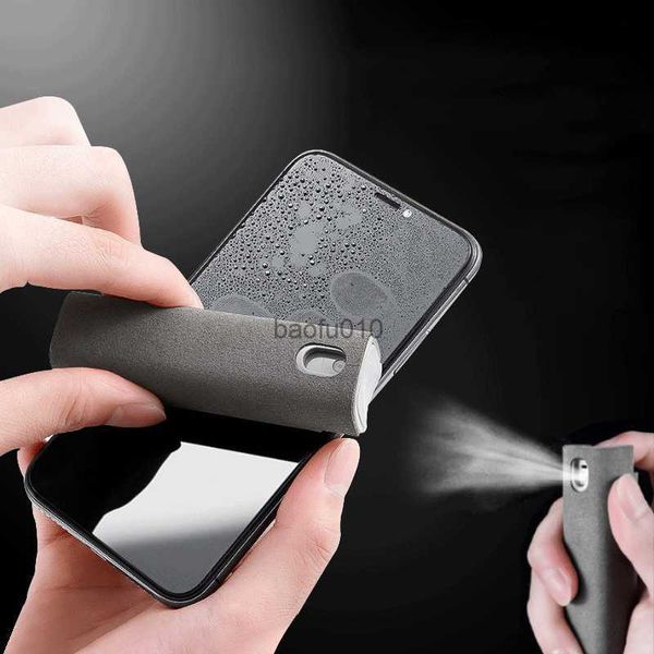 Limpiador de pantalla de teléfono 2 en 1, Spray portátil para tableta, limpiador de pantalla táctil de teléfono, juego de paño de microfibra, artefacto de limpieza de vidrio