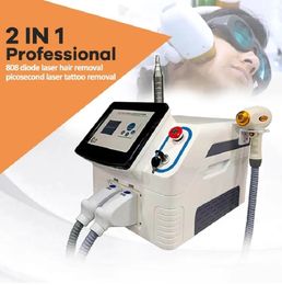 Machine laser 2 en 1 Pico et Diode 808 - Puissance 1200 W pour des traitements efficaces de la peau picoseconde et une épilation 808 - Laser professionnel et machine Pico pour l'épilation