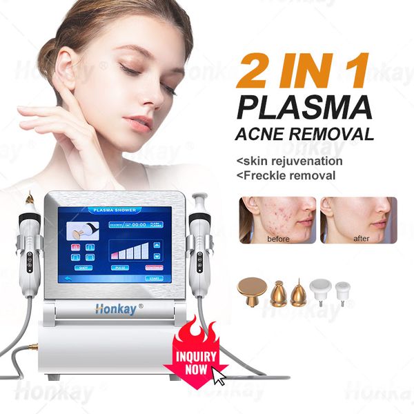 Douche à Plasma 2 en 1, dispositif de soins de la peau en profondeur, Ozone Plasma froid pour le levage des paupières, traitement médical de l'acné, Machine de Lifting du visage