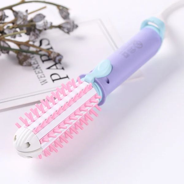 2 en 1 Mini Portable Pink Electric Hair Saiderener Brush Hair Curler Hair Dryer Brusher Hot Air Peigt Hair Tool 4 #