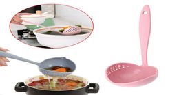 Pot 2 en 1, vaisselle, cuillère à soupe pour bouillie avec filtre, écumoire, ustensile de cuisine, passoire à Long manche, 4 couleurs 5647045