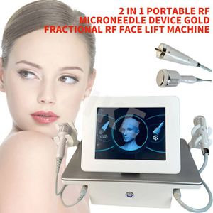 2 en 1 professionnel rf micro aiguille rajeunissement de la peau du visage microneedle rf machine avec marteau froid