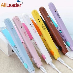 2 en 1 Protabel Fer Fer Hair Saiderener et Curling 67mini Ceramic Straight Irons Curl for Girls 240412