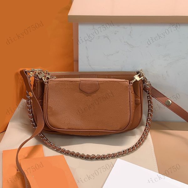 2 en 1 Monedero Bolso de mano Bolsos de hombro clásicos Bolso de cadena para mujer Cartera de cuero en relieve Bolso bandolera de diseñador Embrague informal Verifique el bolso de la cámara de compras Bolsos de sobre