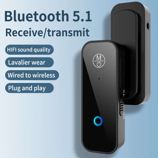 Récepteur 2 en 1 5.1AUX, adaptateur de clé Bluetooth pour voiture, transmetteur Audio pour ordinateur TV