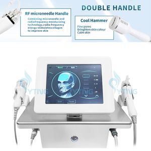 Máquina de microagujas fraccionadas RF 2 en 1 con martillo frío, eliminación de arrugas, estiramiento Facial, tratamiento de acné, eliminación de estrías