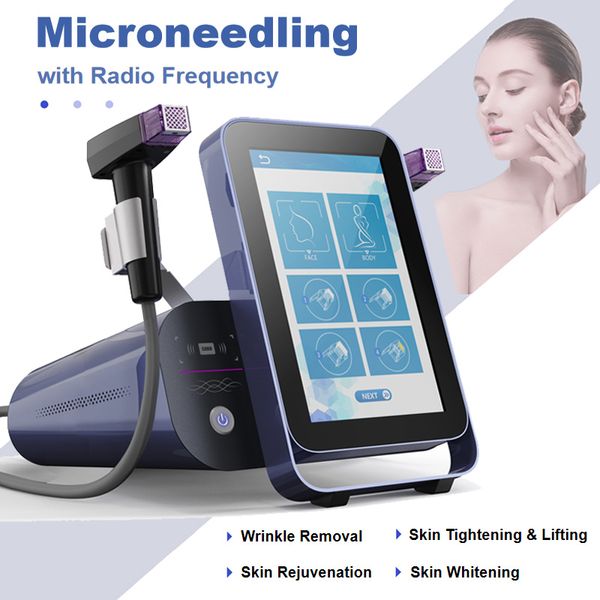 2 en 1 RF Miconeedle Facial Louting Remover Equipment Fractional Radio Fréquence Refjeunnation Acné MARCHE MARCHE DE SCNE MARCHE DE REPLAC