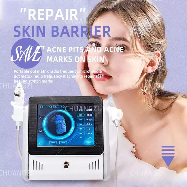 2 en 1 RF MicroNeedle Machine froid marteau réparation rétrécissement des Pores soins de la peau du visage beauté élimination des vergetures