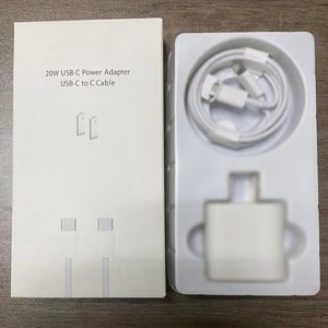 2 In 1 Set 20W PD Type C Wall Quick Charger USB-C snelladen USBC Plug Adapter Quick Charger voor iPhone 15 Pro plus Max iPhone Charger met retailbox 88dd