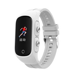 2-in-1 Smart Watch TWS Earbuds True Wireless BT5.0 Hoofdtelefoon Fitness Sports Tracker Smart Bracelet Pols Hartslagmonitor
