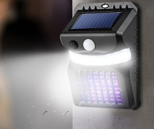 2 In 1 Solar Street Light Mugo Killer Lampen PIR Motion Sensor Wandlicht Ultraviolet elektrisch schokdodinglamp