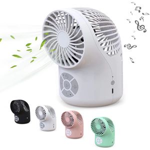 Portable Bluetooth haut-parleur ventilateur Mini multifonctionnel USB musique 2 en 1 lecteur Rechargeable été refroidissement pour la maison et les voyages