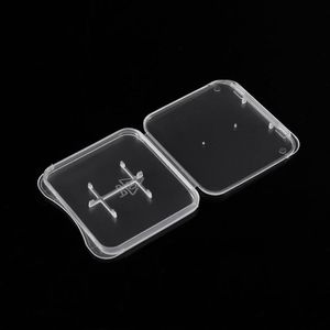 2 en 1 Standard Memory pack box Card Case Holder Micro SD TF Card Storage Transparent Plastic Boxes231e