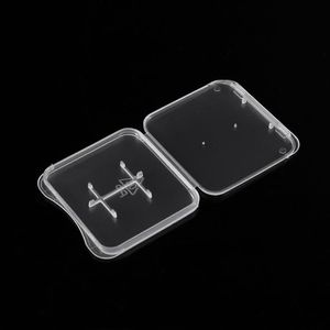 Boîte de mémoire standard 2 en 1 porte-cartes porte-cartes Micro SD TF stockage de cartes boîtes en plastique transparentes271N