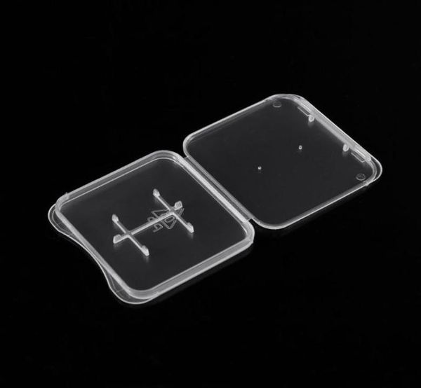 2 en 1 Mémoire de mémoire Boîte de cartes Boîte du boîtier Micro SD TF Card Storage Transparent Boîtes en plastique 2529083