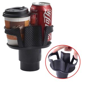 2 in 1 Twin Mounts Car Cup Koffiehouder met verstelbare basis Frisdrank Kunnen Flessen Stand Montage Auto-accessoires