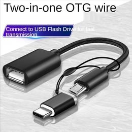 2 In 1 USB 3.0 Adapter Cable Type-C Micro USB naar USB 3.0 Interface Laadkabellijn voor mobiele telefoonomzetter voor mobiele telefoon