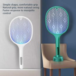 2 en 1 USB Fleta eléctrica recargable Anti insectos Zapper Swatter Killer Mosquito Raqueta Killer Mosquitoes Raqueta de lámpara