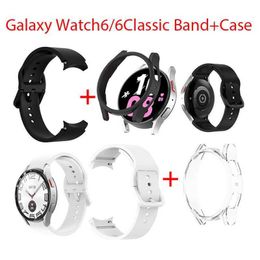 2 IN 1 Horloge Band + Frame Bezel Voor Samsung Watch6 Classic/Horloge 6/Watch5pro/Watch5 band Polsband Horlogeband Case Cover
