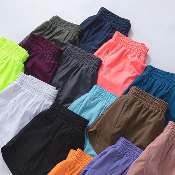 Lulus – Short de Yoga 2 en 1 pour femmes, haut de Fitness, en Spandex, néon, élastique, court, d'entraînement, de course, de gymnastique, Short de Sport