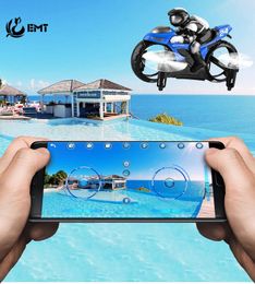2 In één RC -motorfietssimulatoren met HD Camera Kids Toys Remote Control Transformable Cars Quadcopter Drone Electric Aircrafts Dual Mode Christmas Boy Gifts UseU