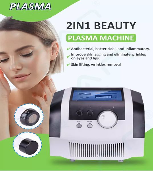 Équipement de beauté 2 en 1 Plasma froid Ultrasons Ozone PlasmaPen Lifting du visage Raffermissant Éliminer les taches Traitement de l'acné Jet Face Eye Lift Machine anti-rides