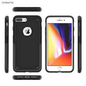 2 in1 Hybrid Armor Case Robuste Antichoc Cas Couverture Arrière Téléphone Cas Pour Iphone 11 pro max XS XR 8 7 Samsung S8 S9 Plus Opp Forfait