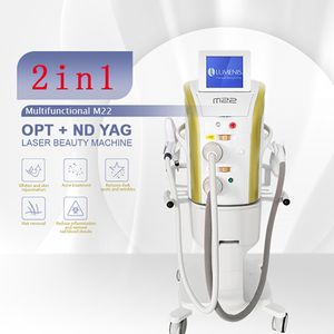 2 in1 M22 IPL Laser Hair Removal Machine Rajeunissement de la peau Nd Yag Lasers Remove Tattoo Laser Epilator