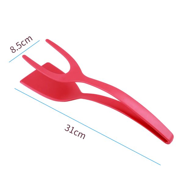 2 IN1 IN1 SILICONE SILICON PANCAKE SPATULATE FRANCE PAIZA PIZE BAGBECE CALLES THINGERS DE COOIR TONG TONGS ACCESSOIRES