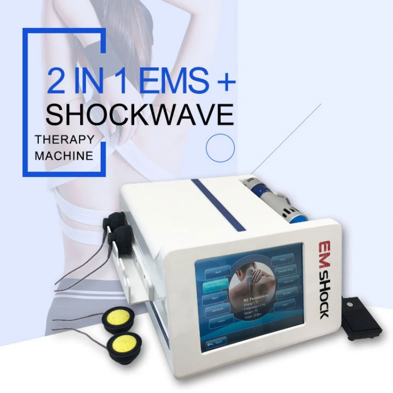 2 IN1 Shockwave EMS Электронный мышечный стимулятор стимулятор целлюлита восстановление боли в спине колен