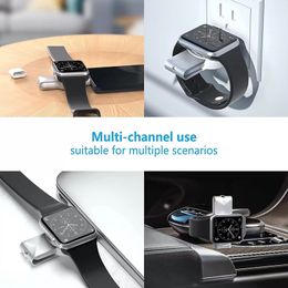 2 IN1 USB T-YPC Draagbare Mini Smart Watch Chargers Magnetic Wireless Charger Snel opladen voor iWatch 2/3/4/5/6/7 met verpakking
