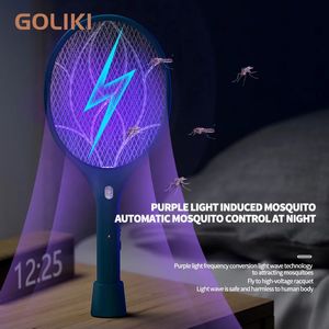 2 In1 UV Light Mugo Killer Lamp USB Oplaadbare Bug Zapper Summer Electric Fly Swatter Mug -valvliegen met nachtlicht 240514