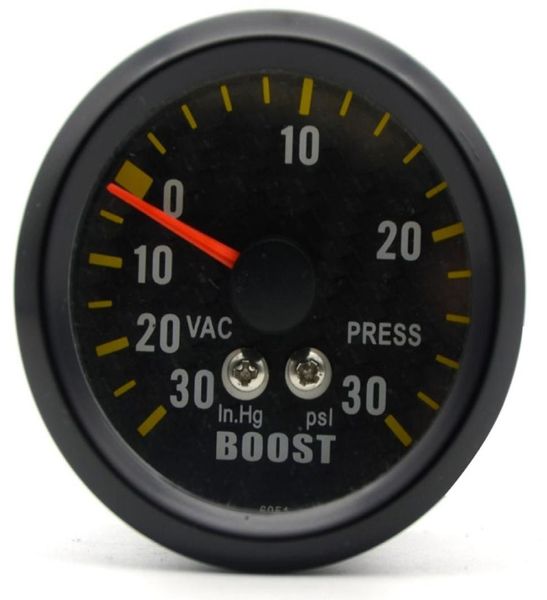 2 pouces 52 mm Auto Car Turbo Boost Gauge Analogue Fibre en fibre de carbone 3030 PSI METRIER BLAND LETH1835949