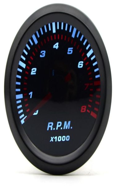 Tacómetro automático con lente de humo Universal de 2 pulgadas y 52mm LED blanco 08000 RPM medidor de coche 5163427