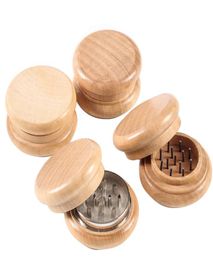 2 pulgadas de 53 mm de madera natural de madera hecha a mano Spice Smoking molinillo para hierbas secas1446943