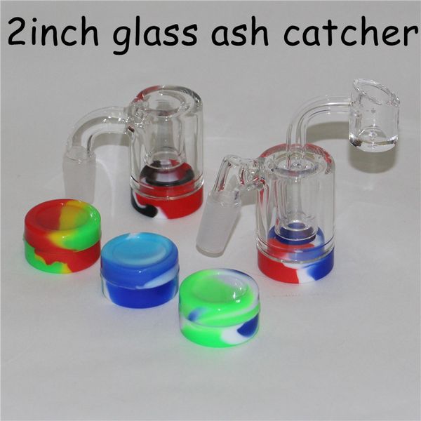 2 pouces Verre Bong Ash Catchers 14mm d'épaisseur Pyrex Smoking Reclaim Catcher Adaptateur 45 90 Degré Ashcatcher Conduites D'eau