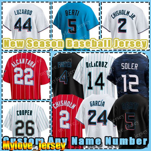 2 Jazz Chisholm Jr. 3 Luis Arraáz Jersey Béisbol Marlins 12 Jorge Soler 22 Sandy Alcantara Jake Burger Miami Avisail García Jesús Luzardo Nick Fortes Bryan de la Cruz