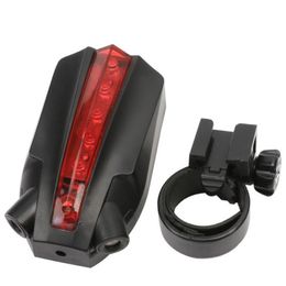 2 Laser + 5 LED Achterfiets Fiets Tail Light Beam Veiligheid Waarschuwing Rode Lamp Velo Accessoires Nacht Fietsen WAARSCHUWING LichtSwaterdicht 1271 Z2