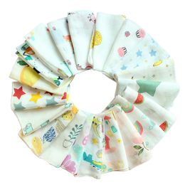 2 lagen baby pasgeboren ins print slabbetjes baby sjaal peuters cartoon katoen Bandana Burp doeken 25 * 25cm 30 * 30cm C6895