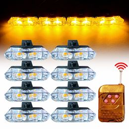 2 LED Véhicule Clip Signal Light Universal Car Front Grille Emergency Strobe Light Police clignotant avertissement LAMPE ACCESSOIRES DE DIY